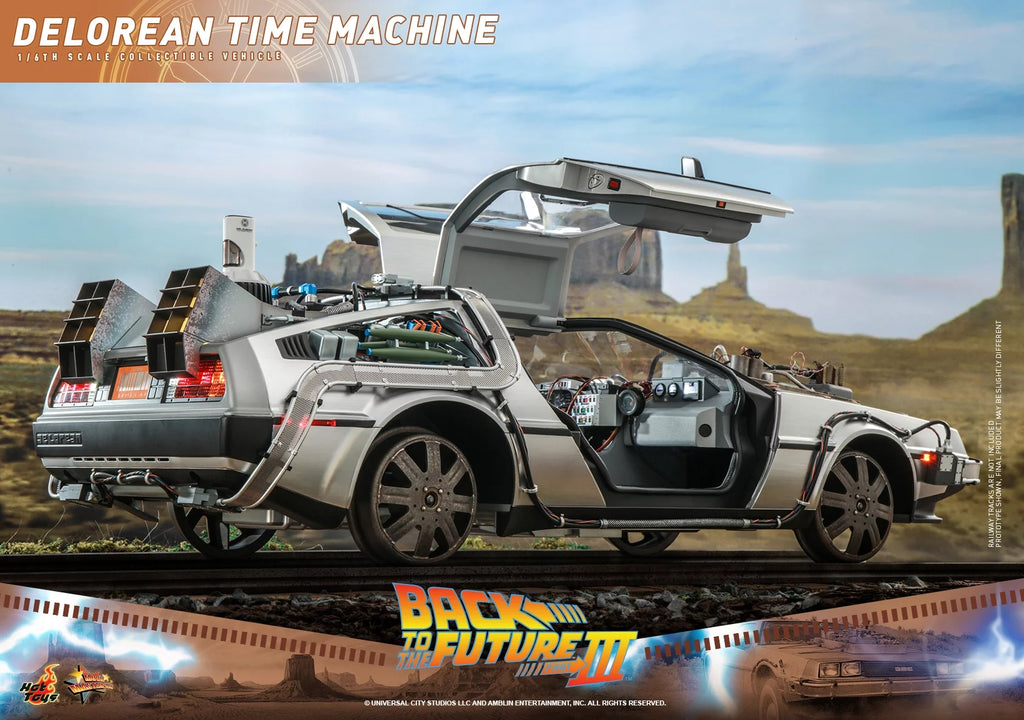 Hot Toys 1/6 MMS738 DeLorean, Time Machine Figurine de Retour vers le futur III