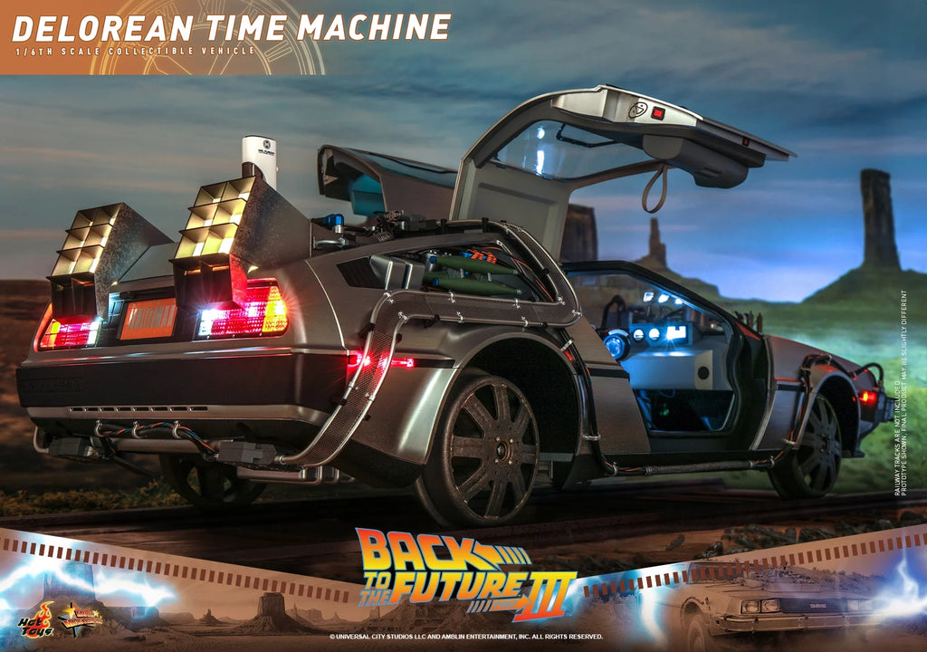 Hot Toys 1/6 MMS738 DeLorean, Time Machine Figurine de Retour vers le futur III
