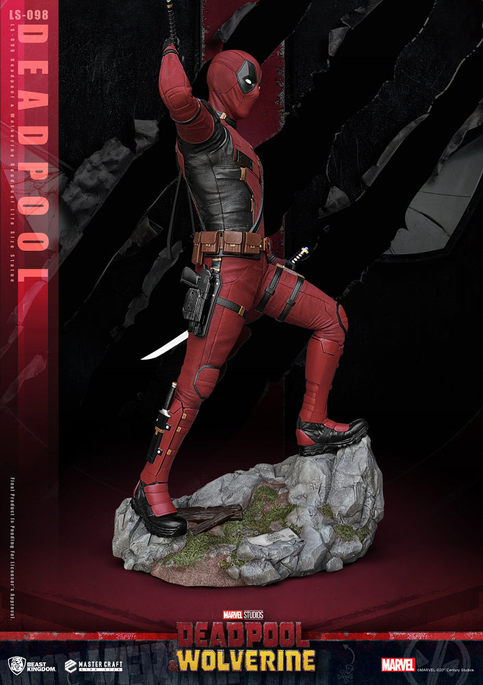 DEADPOOL - STATUE TAILLE RÉELLE LIFE SIZE 1/1 - 211cm - DEADPOOL & WOLVERINE - BEAST KINGDOM
