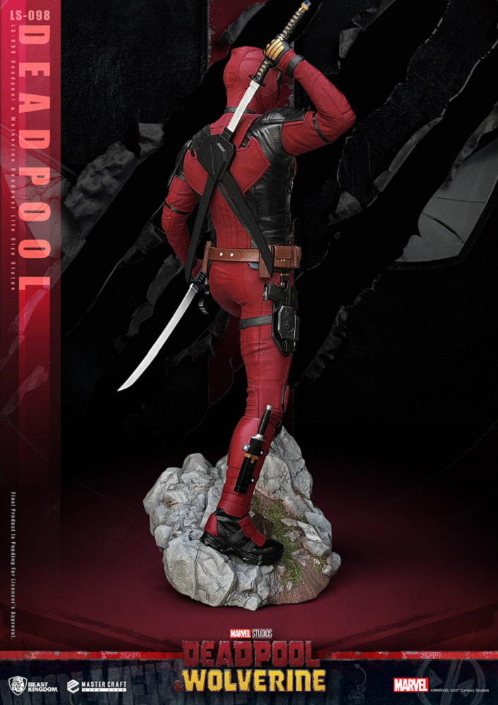 DEADPOOL - STATUE TAILLE RÉELLE LIFE SIZE 1/1 - 211cm - DEADPOOL & WOLVERINE - BEAST KINGDOM