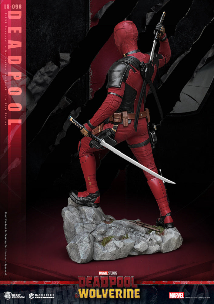 DEADPOOL - STATUE TAILLE RÉELLE LIFE SIZE 1/1 - 211cm - DEADPOOL & WOLVERINE - BEAST KINGDOM
