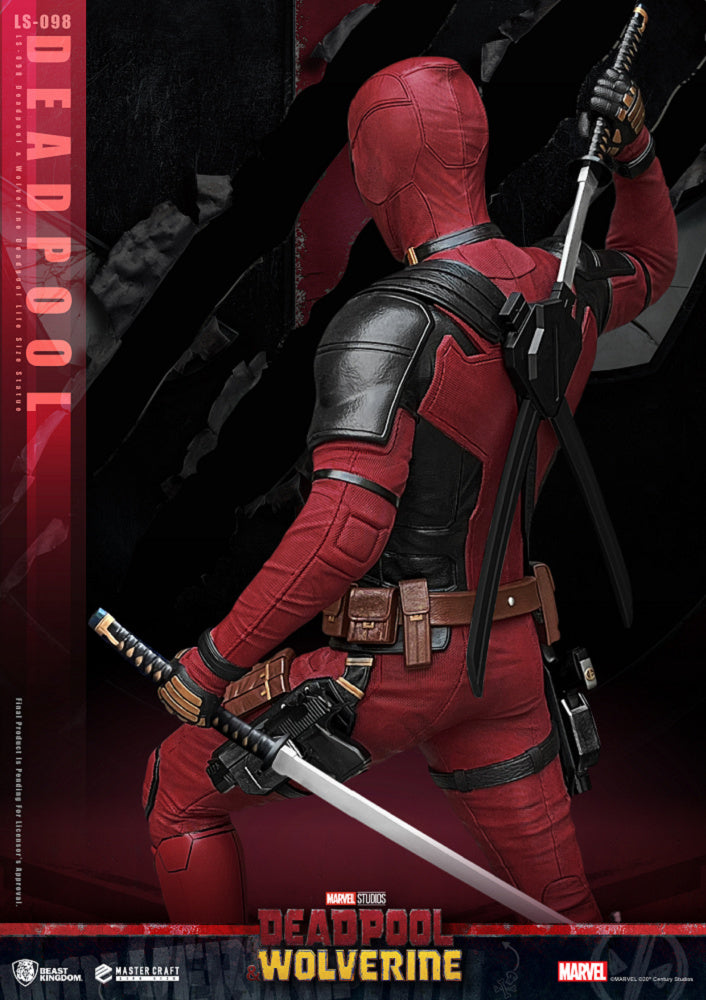 DEADPOOL - STATUE TAILLE RÉELLE LIFE SIZE 1/1 - 211cm - DEADPOOL & WOLVERINE - BEAST KINGDOM