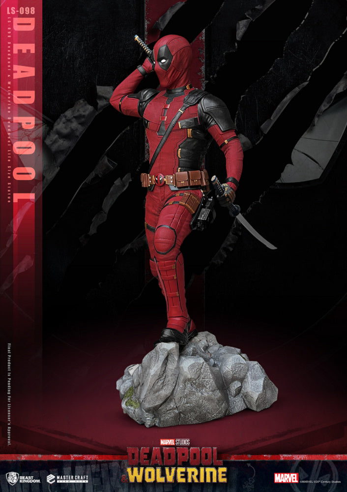 DEADPOOL - STATUE TAILLE RÉELLE LIFE SIZE 1/1 - 211cm - DEADPOOL & WOLVERINE - BEAST KINGDOM
