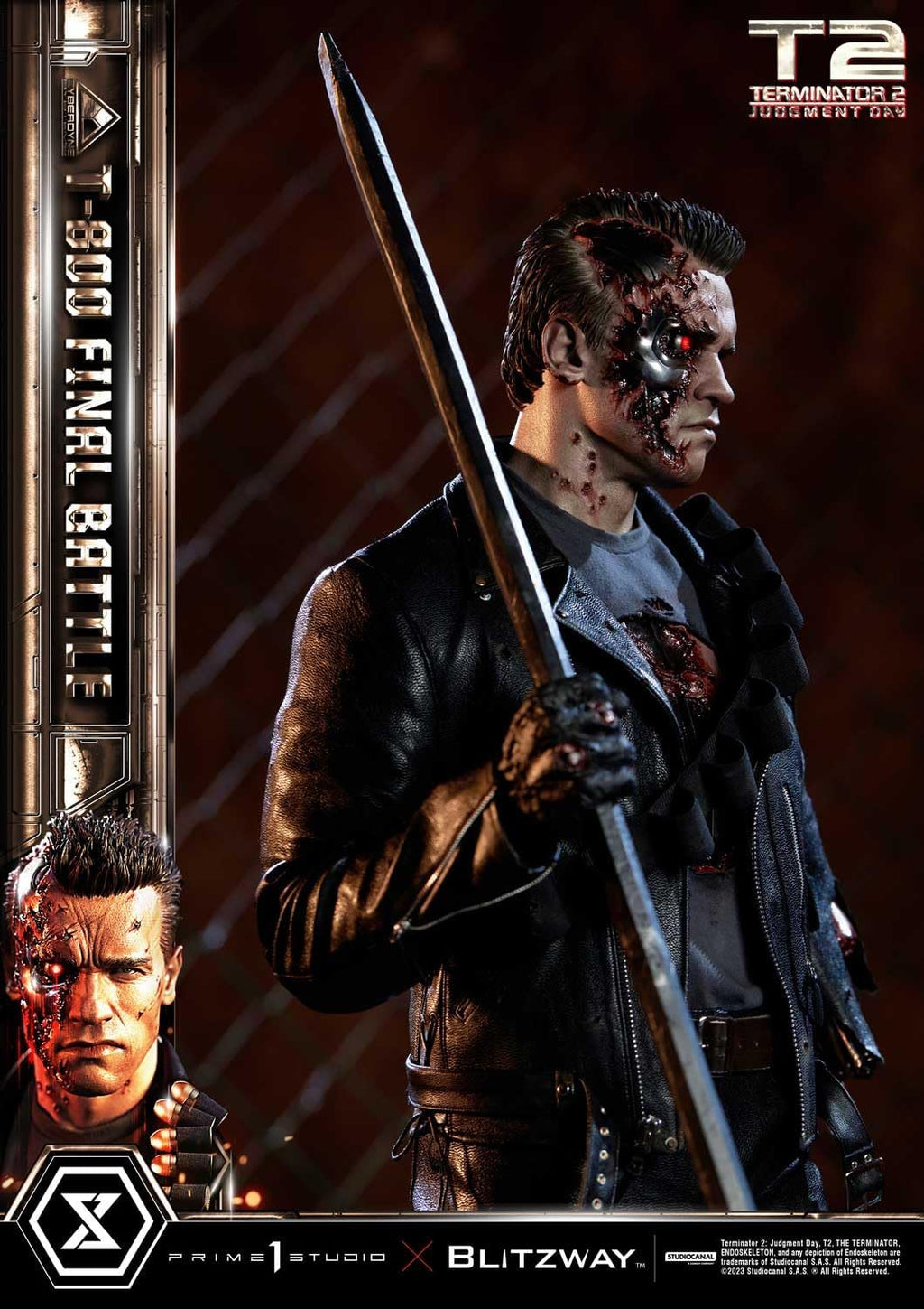 Judgment Day T-800 Final Battle Masterpiece 1/3 Prime 1 Studio
