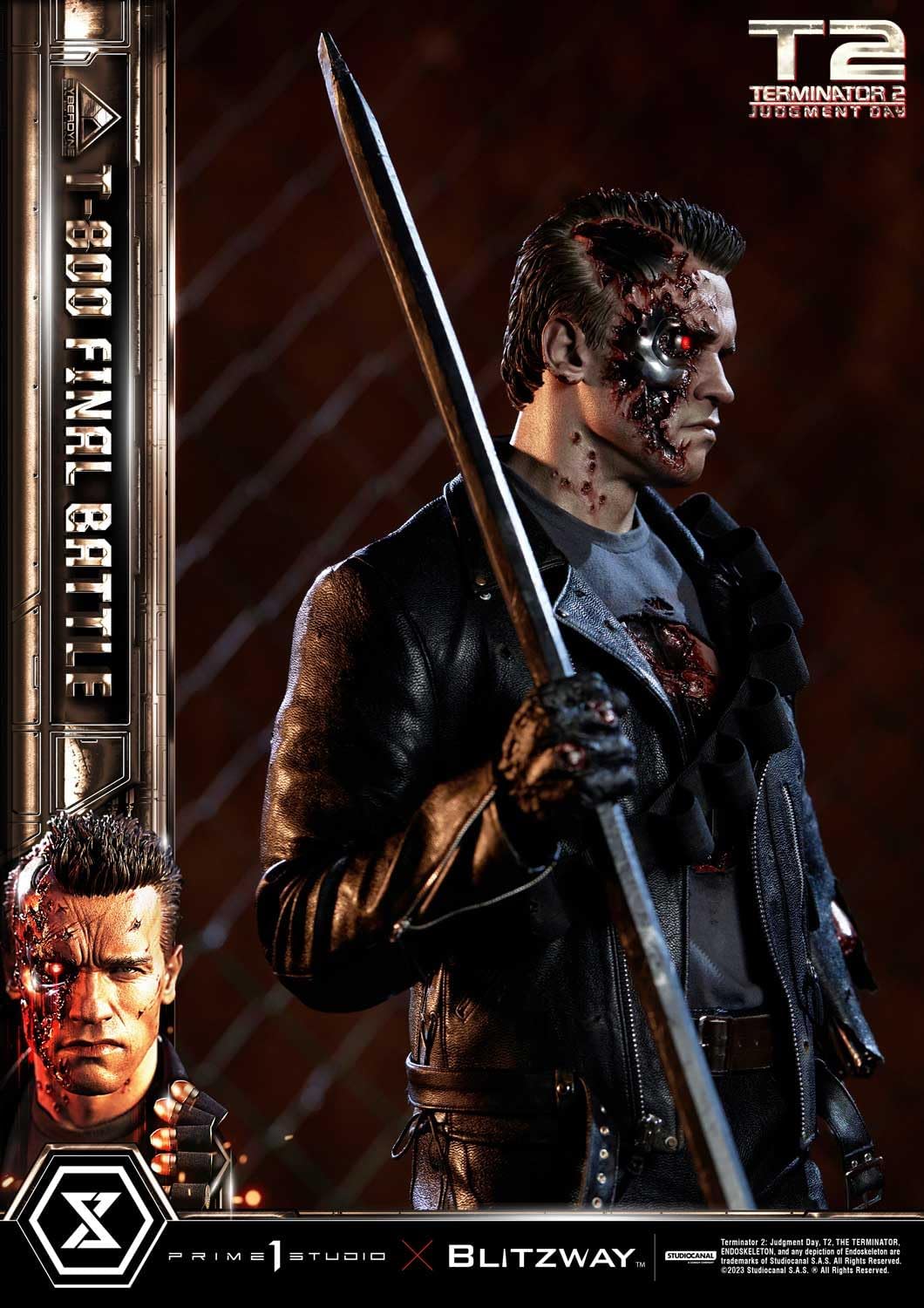 Judgment Day T-800 Final Battle Masterpiece 1/3 Prime 1 Studio