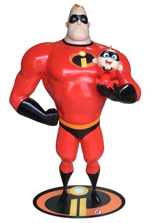 STATUE TAILLE RÉELLE - 1/1 - 200cm - Mr INDESTRUCTIBLE et JACK JACK - BEAST KINGDOM