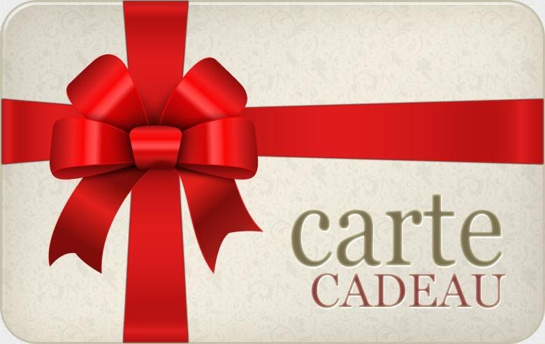 Carte cadeau  - valeur  10€ / 25€ / 50€ / 100€