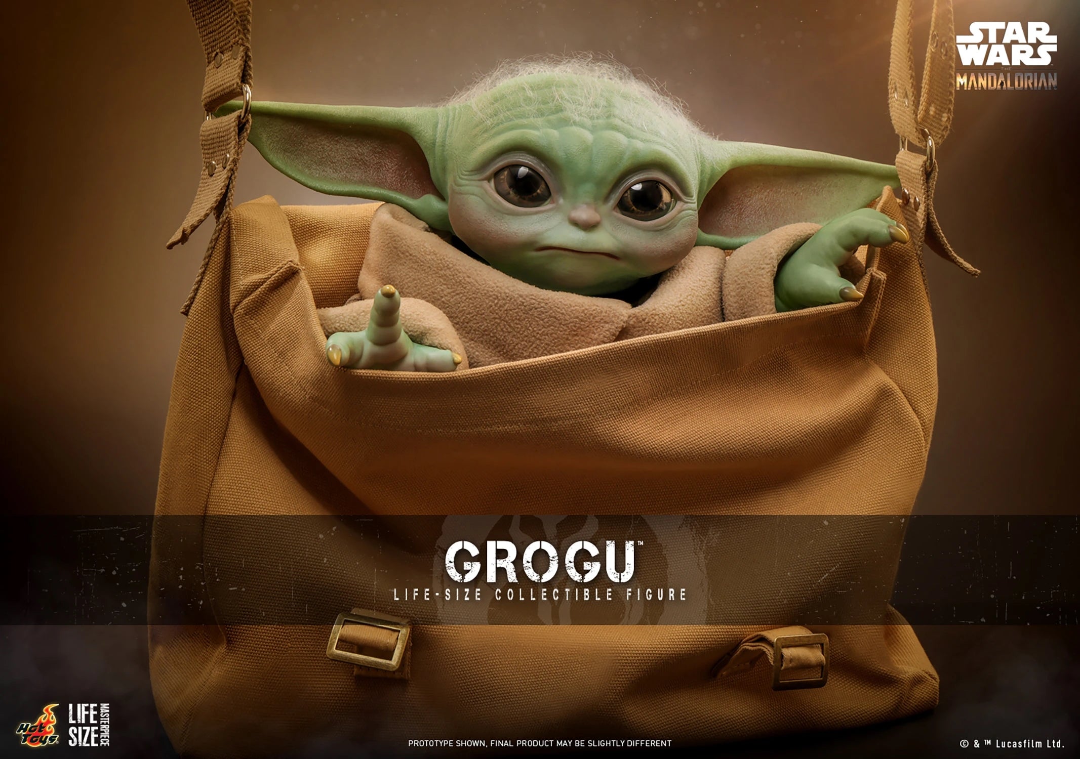 STAR WARS: GROGU , THE MANDALORIAN - FIGURINE 1/1 LIFE-SIZE - Hot Toys -MASTERPIECE