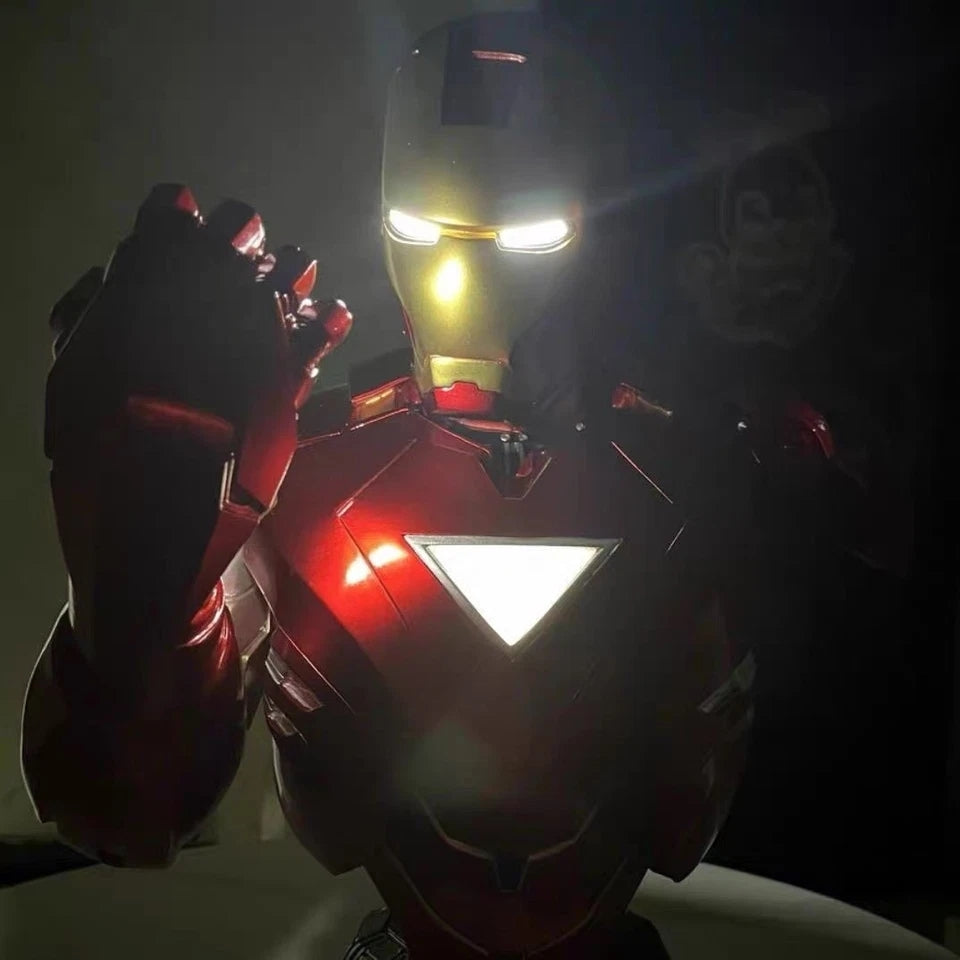 Buste IRON MAN MK6 authentique, buste figurine  Mk6 de 40cm,