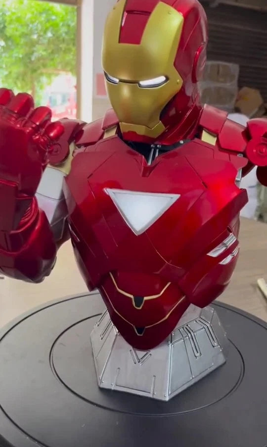 Buste IRON MAN MK6 authentique, buste figurine  Mk6 de 40cm,