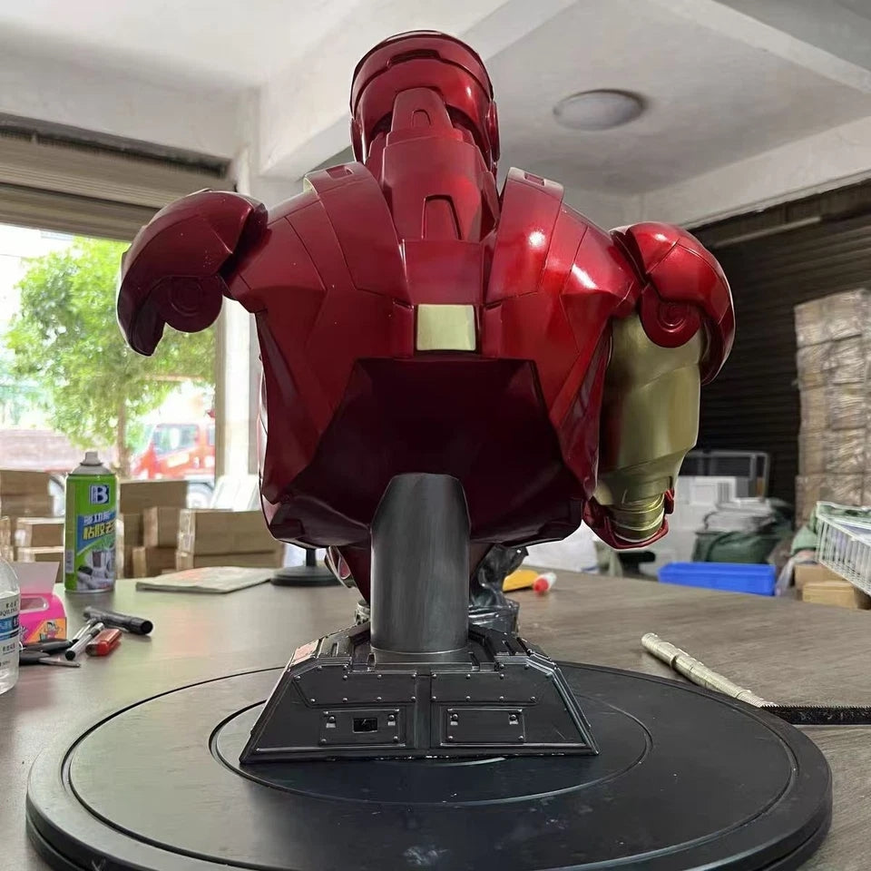 Buste IRON MAN MK6 authentique, buste figurine  Mk6 de 40cm,