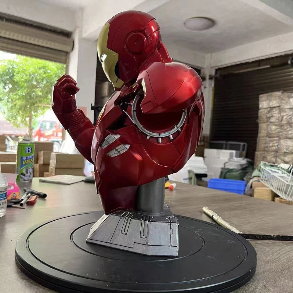 Buste IRON MAN MK6 authentique, buste figurine  Mk6 de 40cm,