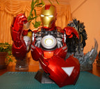 Buste IRON MAN MK6 authentique, buste figurine  Mk6 de 40cm,