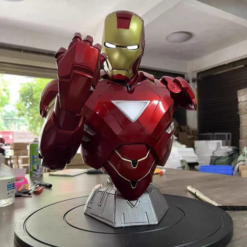 Buste IRON MAN MK6 authentique, buste figurine  Mk6 de 40cm,