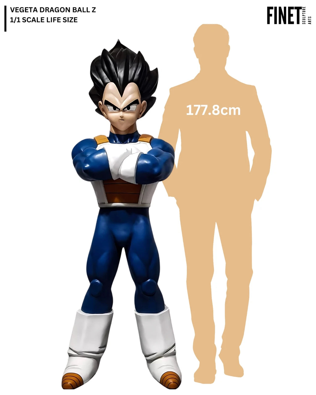 Vegeta  Statue Taille Réelle LIFE SIZE 1/1 - Dragon Ball Z fait main