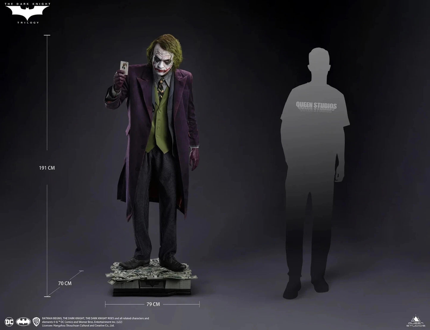 THE JOKER (HEATH LEDGER) - TAILLE RÉELLE 1/1 - 191cm - Queen Studios